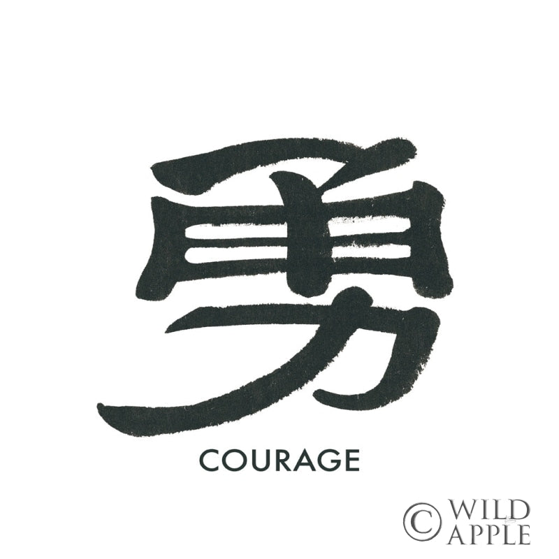 Reproduction of Courage Word by Chris Paschke - Wall Decor Art