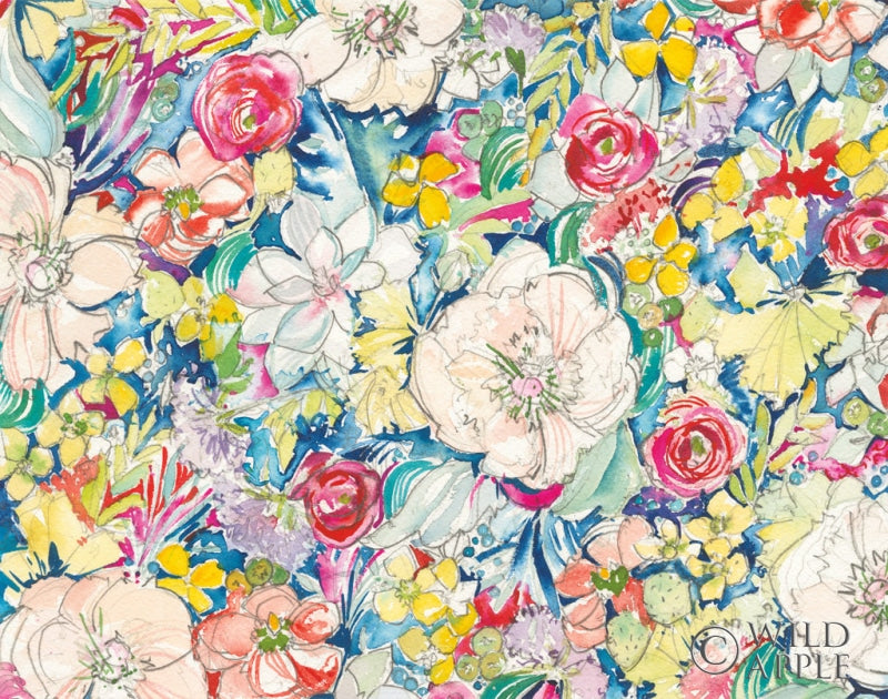 Reproduction of Floral Burst by Kristy Rice - Wall Decor Art