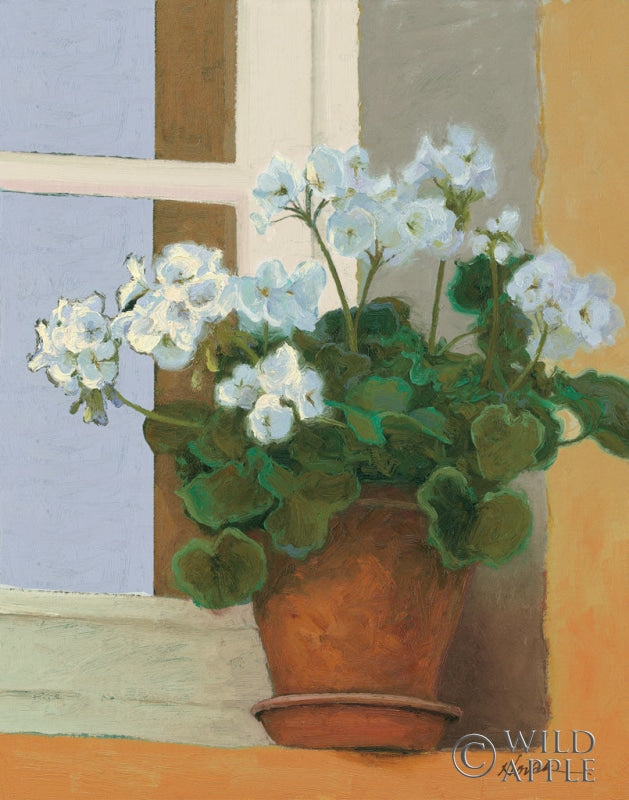 Reproduction of Creancey Geraniums II Light by Shirley Novak - Wall Decor Art