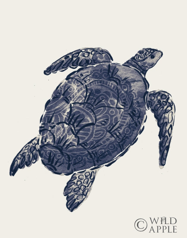 Reproduction of Ocean Finds IV Navy by Daphne Brissonnet - Wall Decor Art