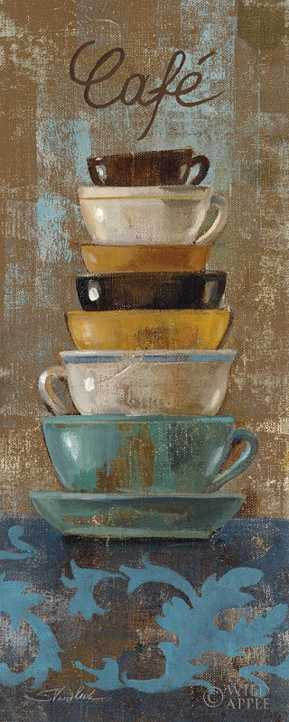 Reproduction of Antique Coffee Cups I by Silvia Vassileva - Wall Decor Art