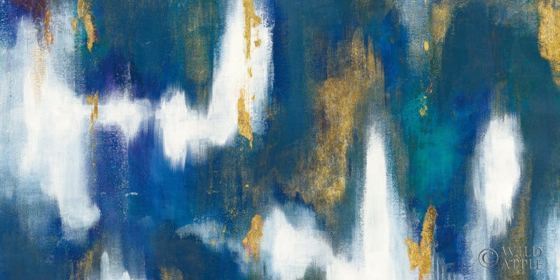Reproduction of Blue Texture II Gold Crop by Danhui Nai - Wall Decor Art