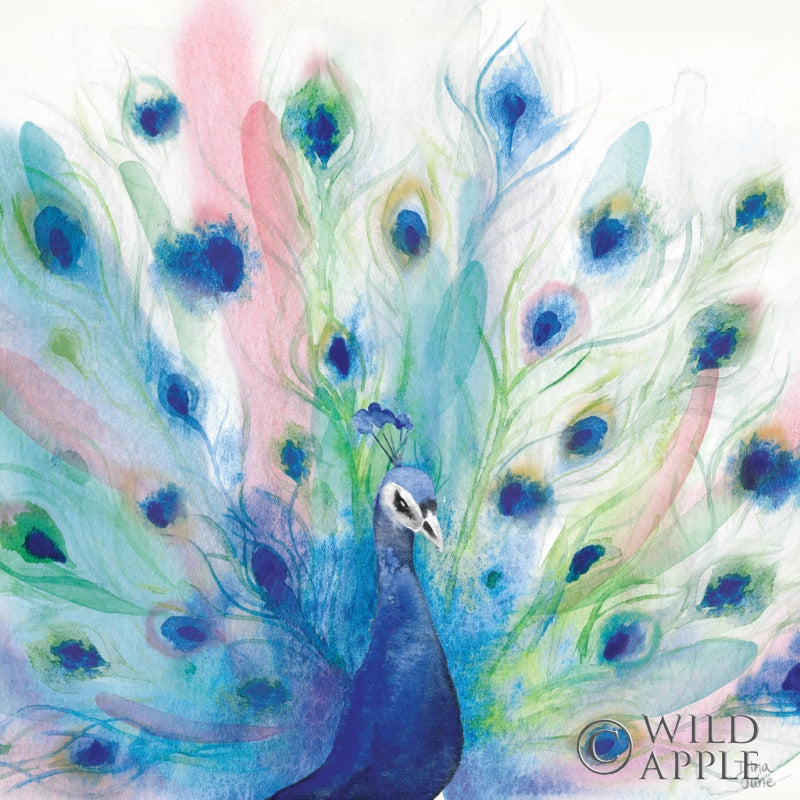 Reproduction of Peacock Glory IV by Dina June - Wall Decor Art