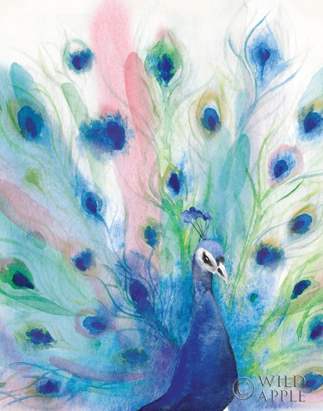 Reproduction of Peacock Glory IV Crop by Dina June - Wall Decor Art
