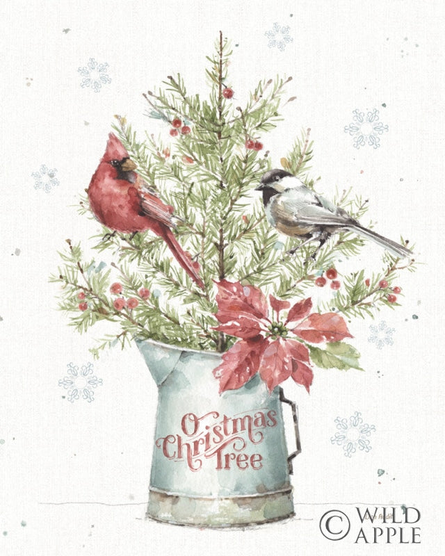 Reproduction of A Christmas Weekend II with Chickadee by Lisa Audit - Wall Decor Art