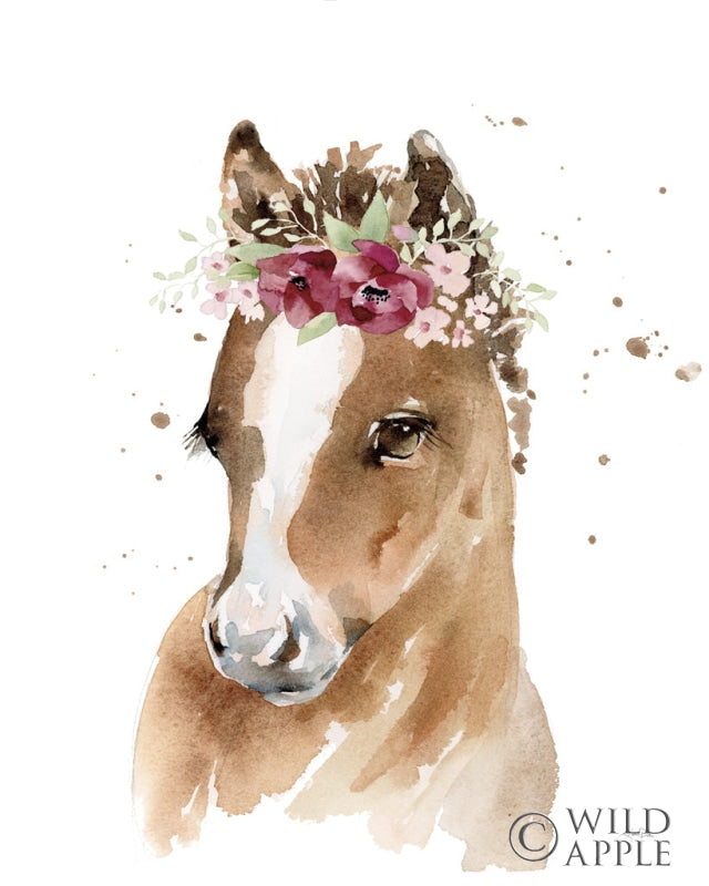 Reproduction of Floral Pony by Katrina Pete - Wall Decor Art