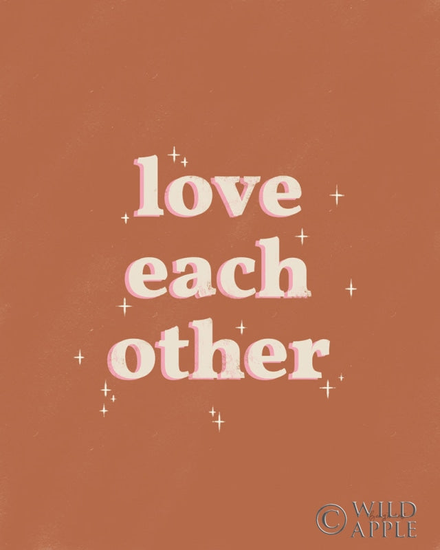 Reproduction of Love Each Other Rust by Becky Thorns - Wall Decor Art