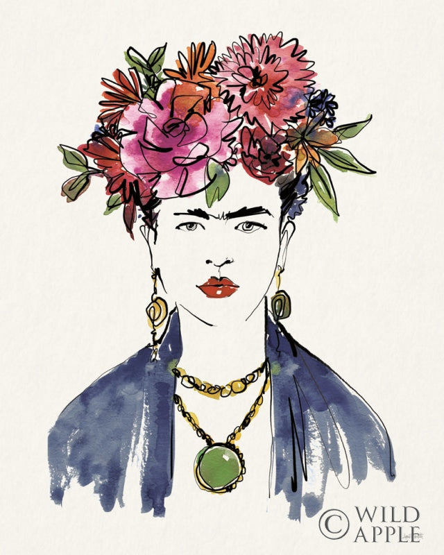 Reproduction of Frida Portrait I by Anne Tavoletti - Wall Decor Art