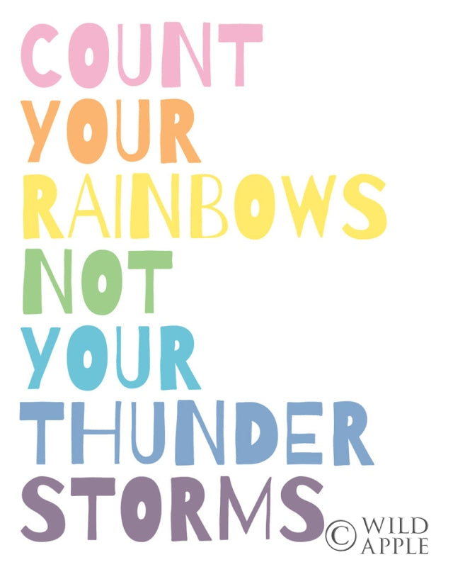 Reproduction of Count Your Rainbows by Wild Apple Portfolio - Wall Decor Art