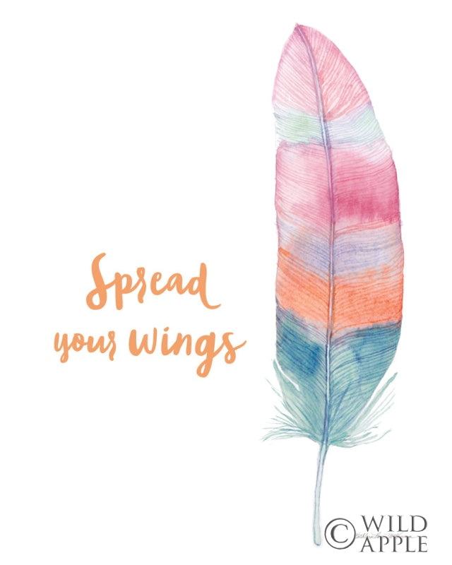 Reproduction of Boho Feathers II Inspiration by Kathleen Parr McKenna - Wall Decor Art