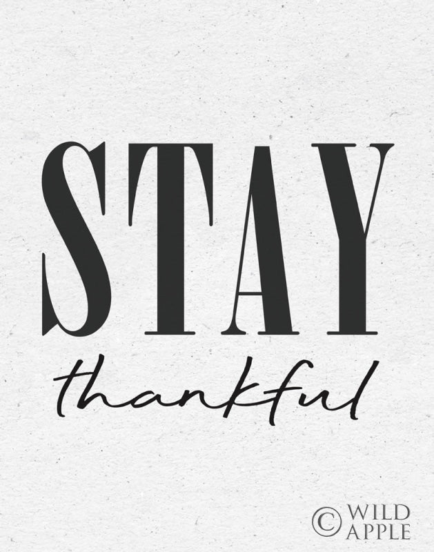Reproduction of Stay Thankful by Wild Apple Portfolio - Wall Decor Art