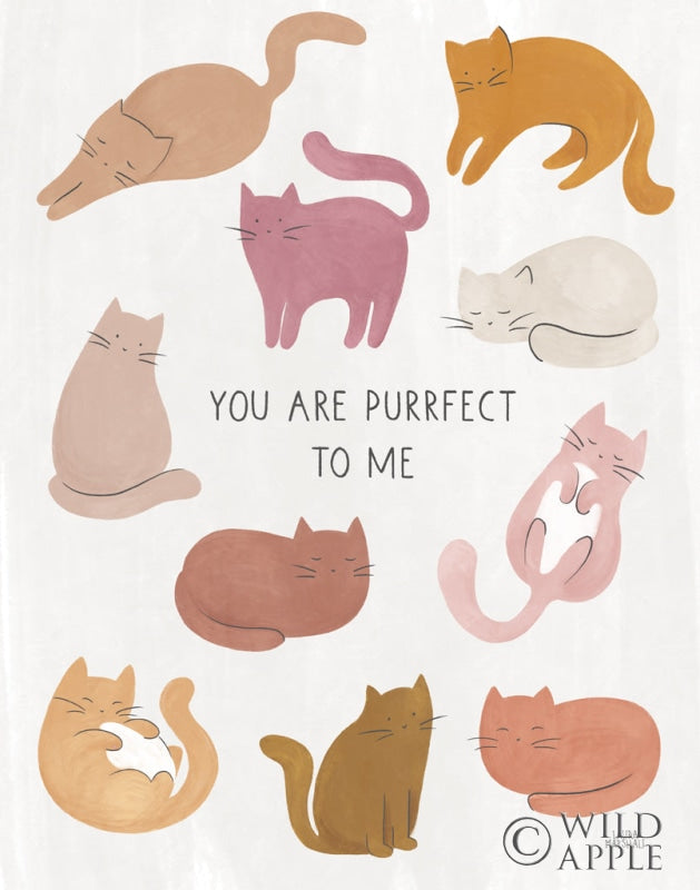 Reproduction of You are Purrfect To Me by Laura Marshall - Wall Decor Art