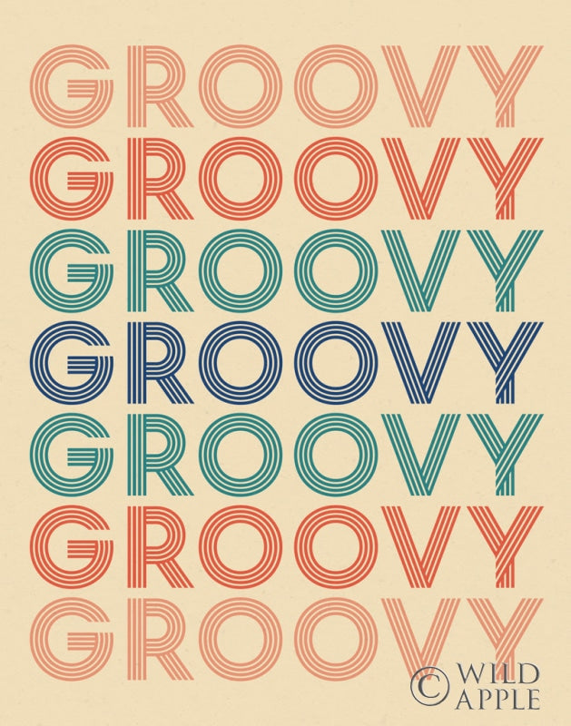 Reproduction of Retro Words I Cream by Wild Apple Portfolio - Wall Decor Art