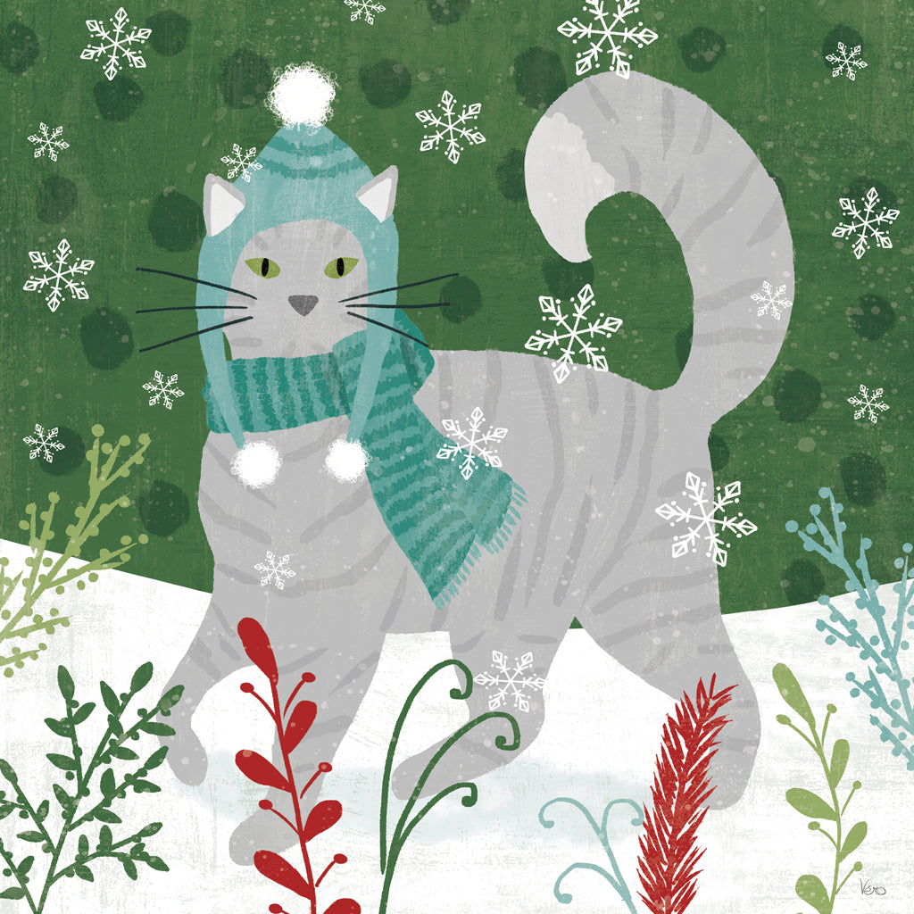 Reproduction of Purrfect Holiday V by Veronique Charron - Wall Decor Art