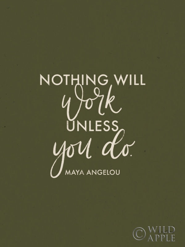 Reproduction of Words of Wisdom II Green Crop by Becky Thorns - Wall Decor Art