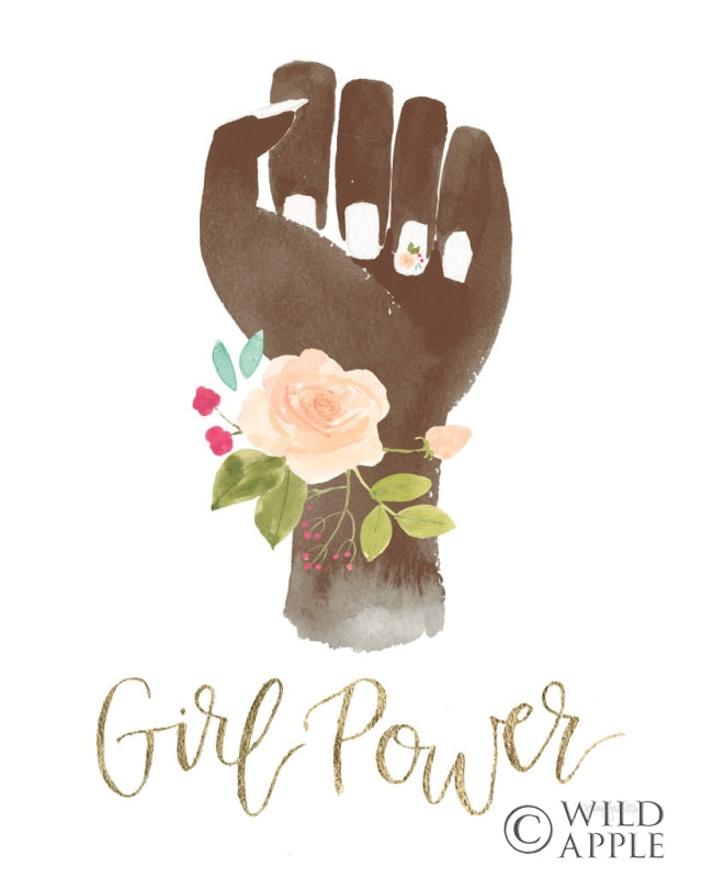 Reproduction of Girl Power XI Brown by Jenaya Jackson - Wall Decor Art