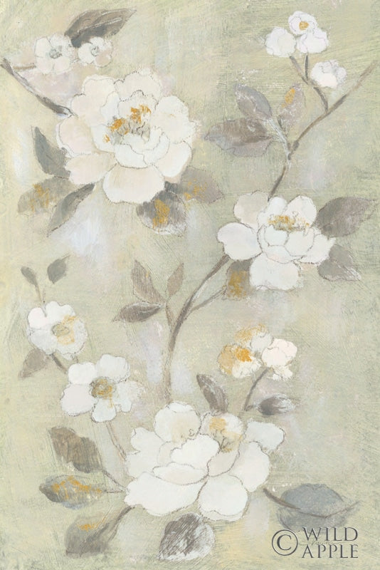 Reproduction of Romantic Spring Flowers I White by Silvia Vassileva - Wall Decor Art