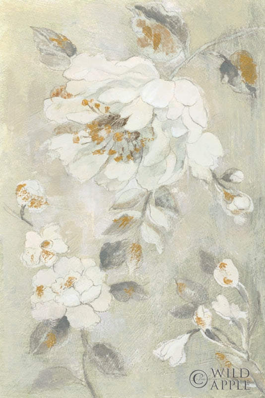 Reproduction of Romantic Spring Flowers II White by Silvia Vassileva - Wall Decor Art