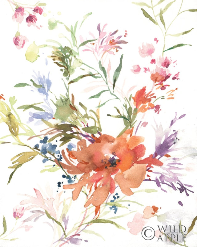 Reproduction of Breezy Florals IV by Danhui Nai - Wall Decor Art