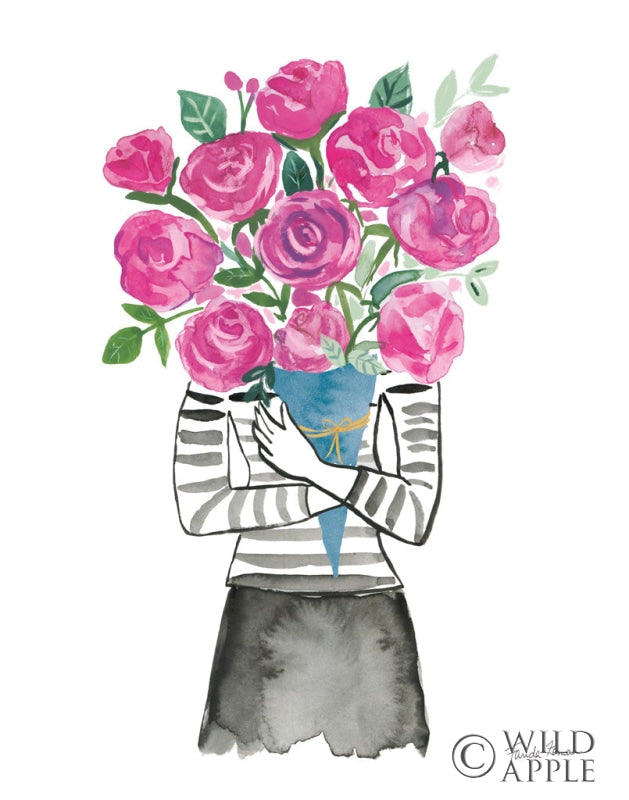 Reproduction of Roses are Pink by Farida Zaman - Wall Decor Art