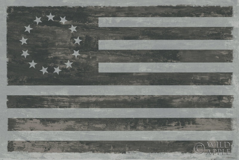 Reproduction of Slate American Flag by Sue Schlabach - Wall Decor Art