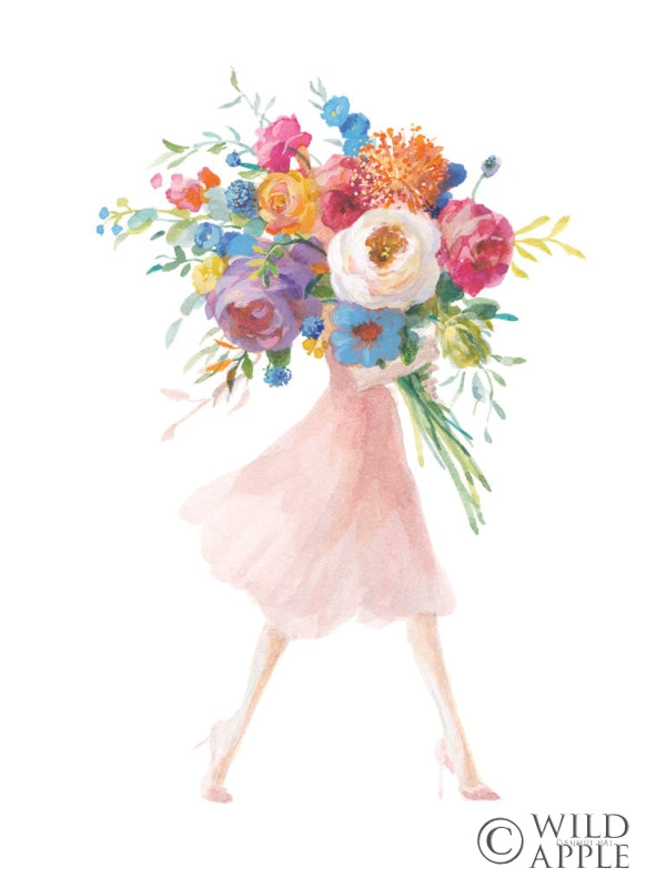 Reproduction of Bursting with Flowers II by Danhui Nai - Wall Decor Art