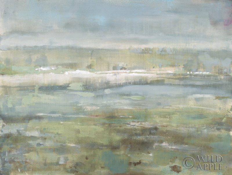 Reproduction of Gray Blue Field by Danhui Nai - Wall Decor Art