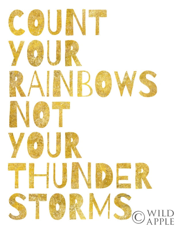 Reproduction of Count Your Rainbows Gold by Wild Apple Portfolio - Wall Decor Art