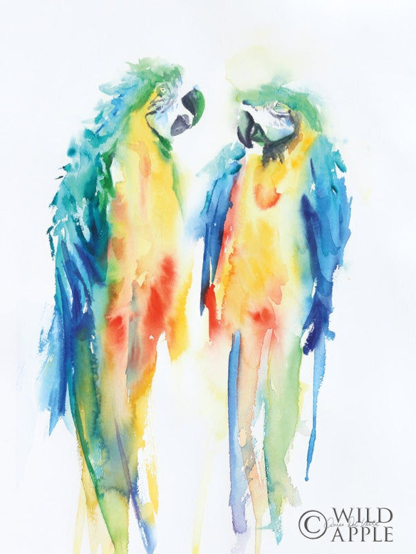 Reproduction of Colorful Parrots I by Aimee Del Valle - Wall Decor Art