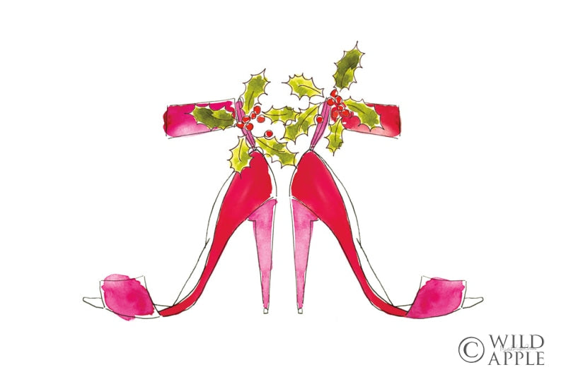 Reproduction of Holiday Stiletto Pair by Mercedes Lopez Charro - Wall Decor Art
