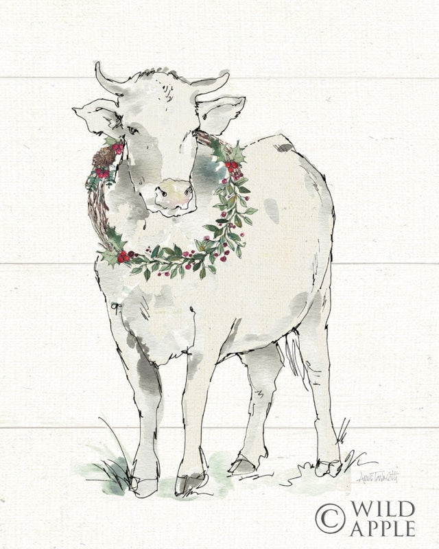 Reproduction of Modern Farmhouse X Christmas White by Anne Tavoletti - Wall Decor Art