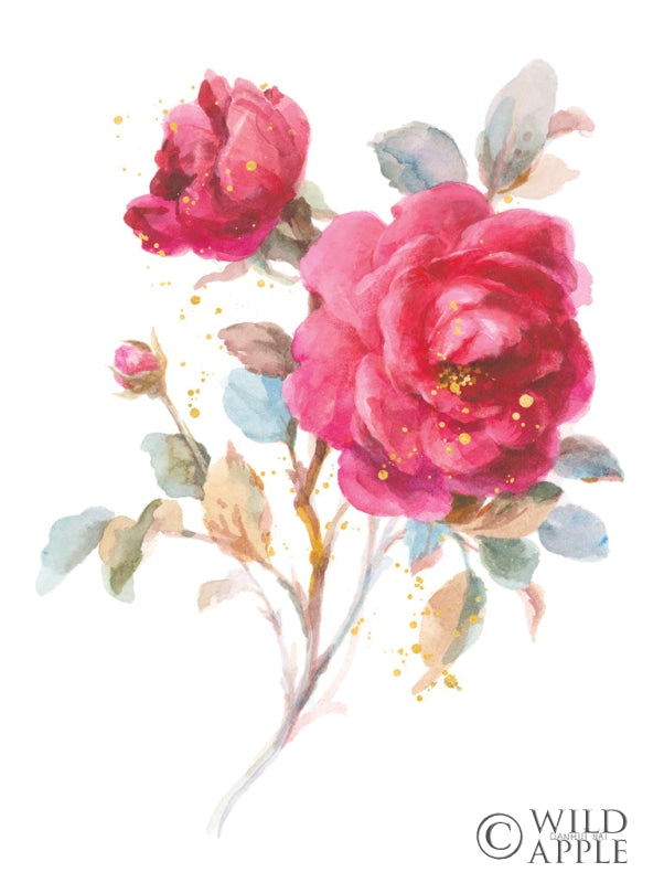 Reproduction of Bold Roses I by Danhui Nai - Wall Decor Art