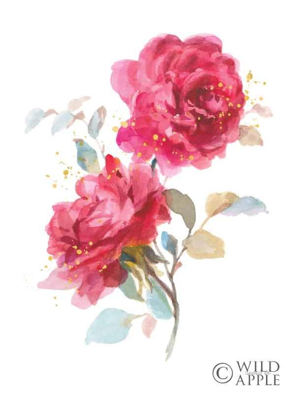 Reproduction of Bold Roses II by Danhui Nai - Wall Decor Art
