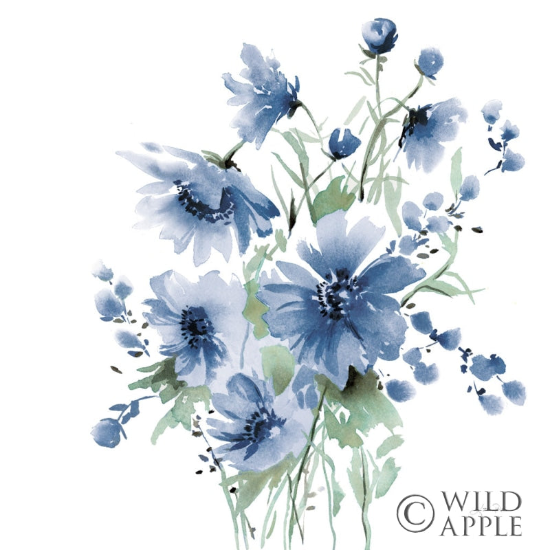 Reproduction of Secret Garden Bouquet I Blue by Katrina Pete - Wall Decor Art