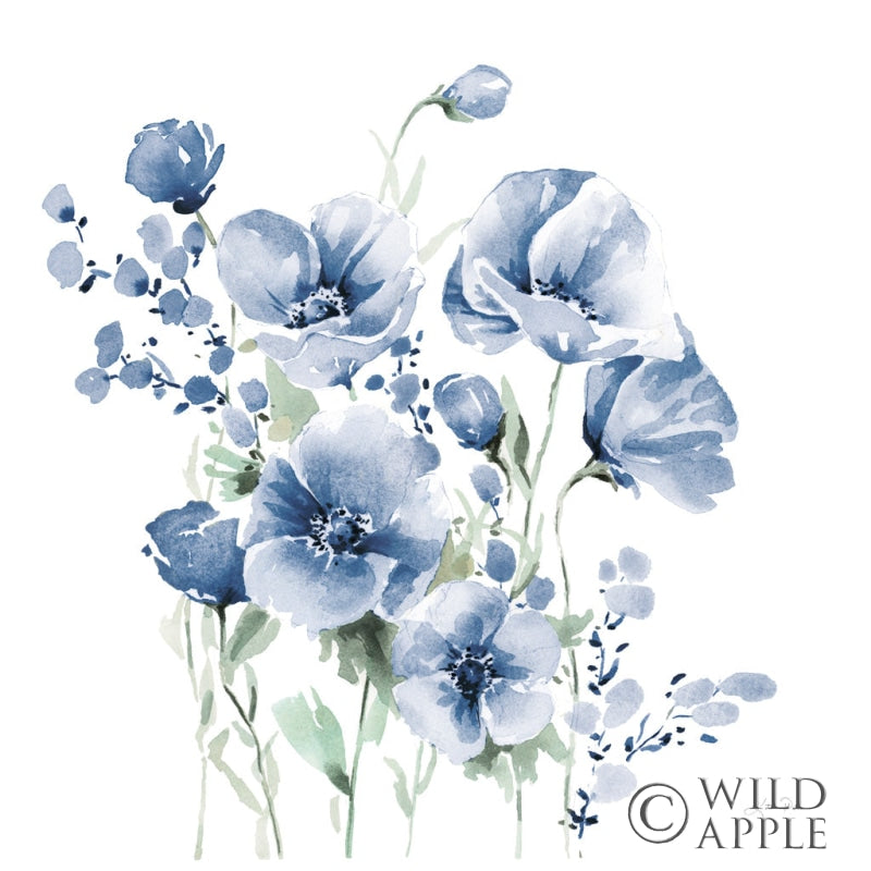 Reproduction of Secret Garden Bouquet II Blue by Katrina Pete - Wall Decor Art
