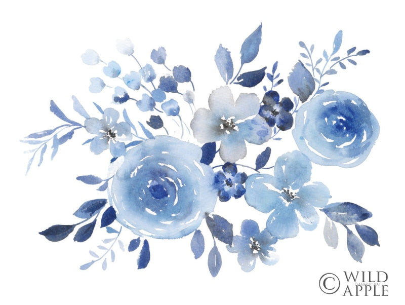 Reproduction of Fresh Blue Bower I by Danhui Nai - Wall Decor Art