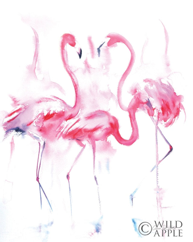 Reproduction of Flamingo Trio by Aimee Del Valle - Wall Decor Art