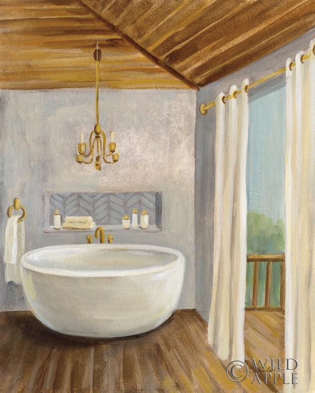 Reproduction of Attic Bathroom II by Silvia Vassileva - Wall Decor Art