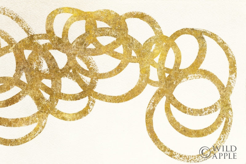 Reproduction of Swirling Element I Crop II Gold by Shirley Novak - Wall Decor Art