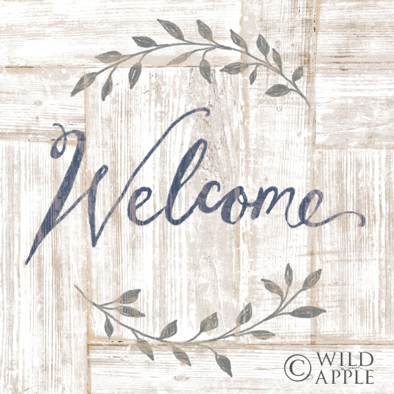 Reproduction of Woodgrain Welcome by Sue Schlabach - Wall Decor Art