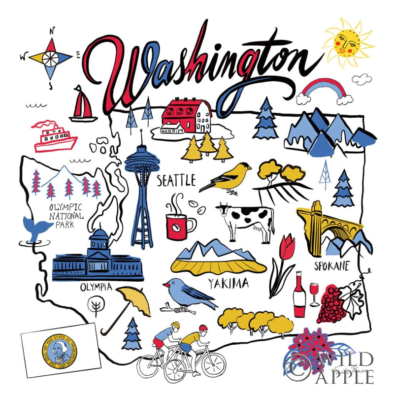 Reproduction of Washington by Farida Zaman - Wall Decor Art