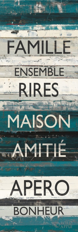 Reproduction of Blue Zephyr Quote III by Mike Schick - Wall Decor Art