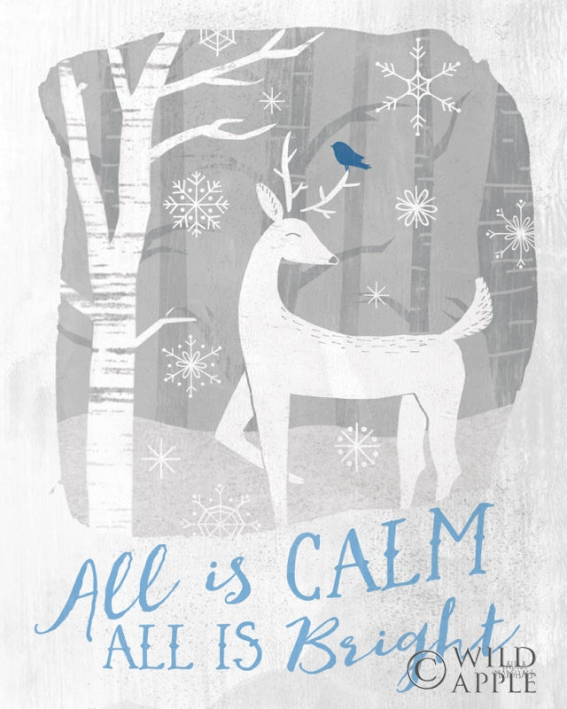 Reproduction of Woodland Wishes I Blue by Laura Marshall - Wall Decor Art