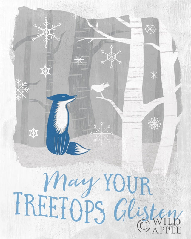 Reproduction of Woodland Wishes II Blue by Laura Marshall - Wall Decor Art