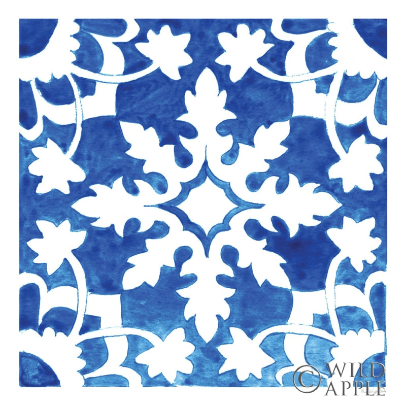 Reproduction of Andalusian Tile II by Mercedes Lopez Charro - Wall Decor Art