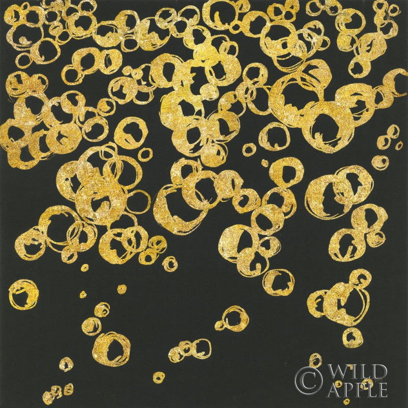 Reproduction of Gold Bubbles II by Chris Paschke - Wall Decor Art
