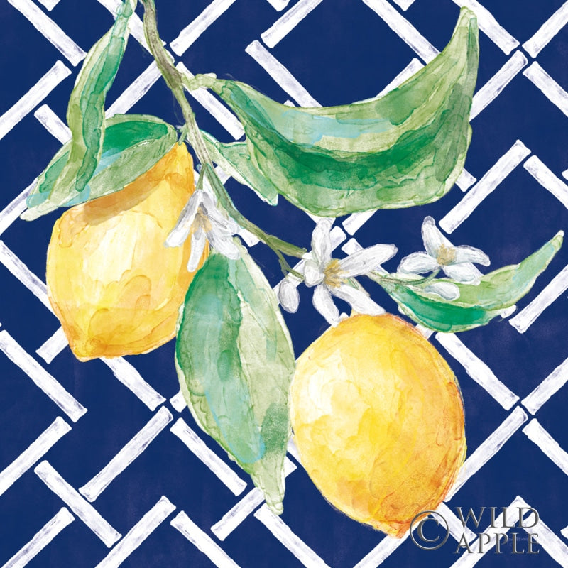 Reproduction of Everyday Chinoiserie Lemons I by Mary Urban - Wall Decor Art