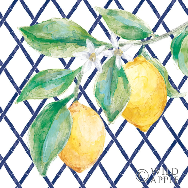 Reproduction of Everyday Chinoiserie Lemons II by Mary Urban - Wall Decor Art