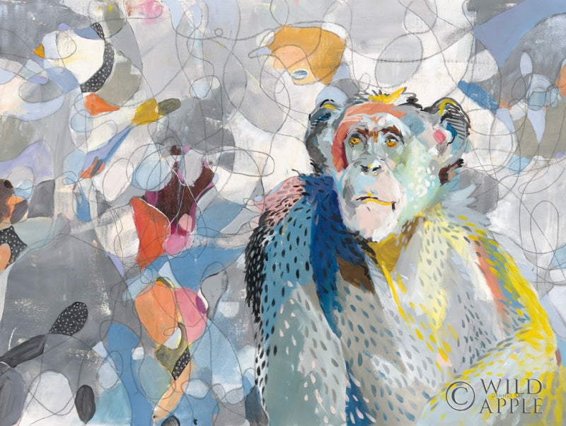 Reproduction of Abstract Chimpanzee by Danhui Nai - Wall Decor Art