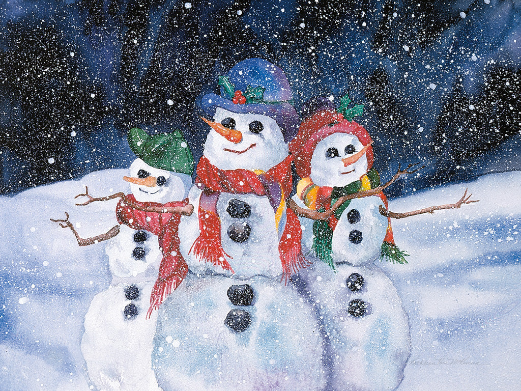 Reproduction of Snowmen by Kathleen Parr McKenna - Wall Decor Art